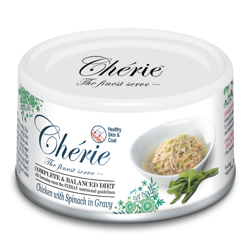 Pettric Chérie Dieta Specjalna Mokra Karma Kurczak ze Szpinakiem 80g.