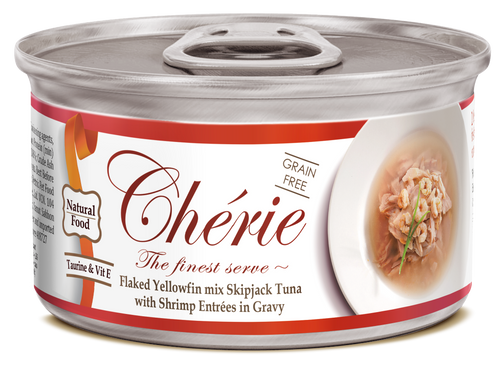 Pettric Chérie Pierwsze Danie Mokra Karma Tuńczyk z Krewetkami 80 g.