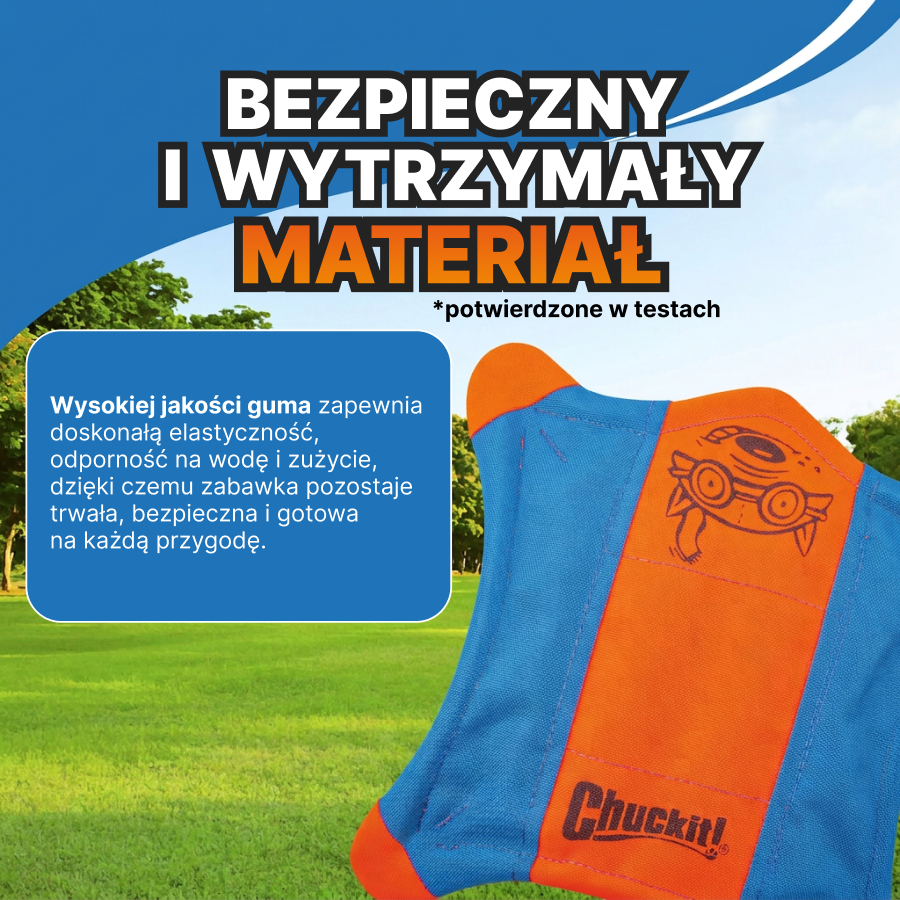 Chuckit! Latająca wiewiórka frisbee dla psa | Zabawa i trening | Rozmiar M