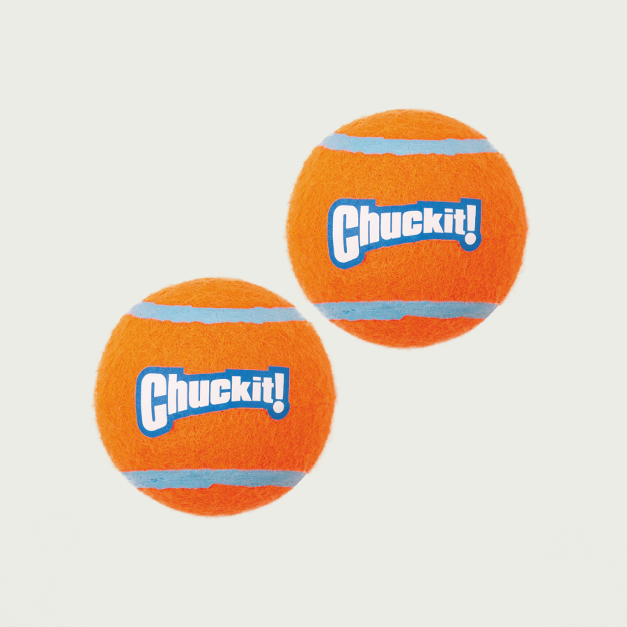 Chuckit! Zestaw - 2 piłki tenisowe dla psa | Trening i zabawa | Pomarańczowe, rozmiar M