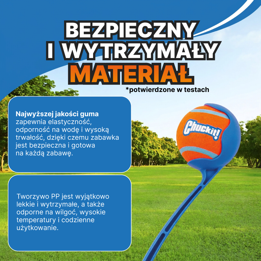 Chuckit! Wyrzutnia do piłek | Zabawka dla psa | Trening i zabawa | Rozmiar 18M