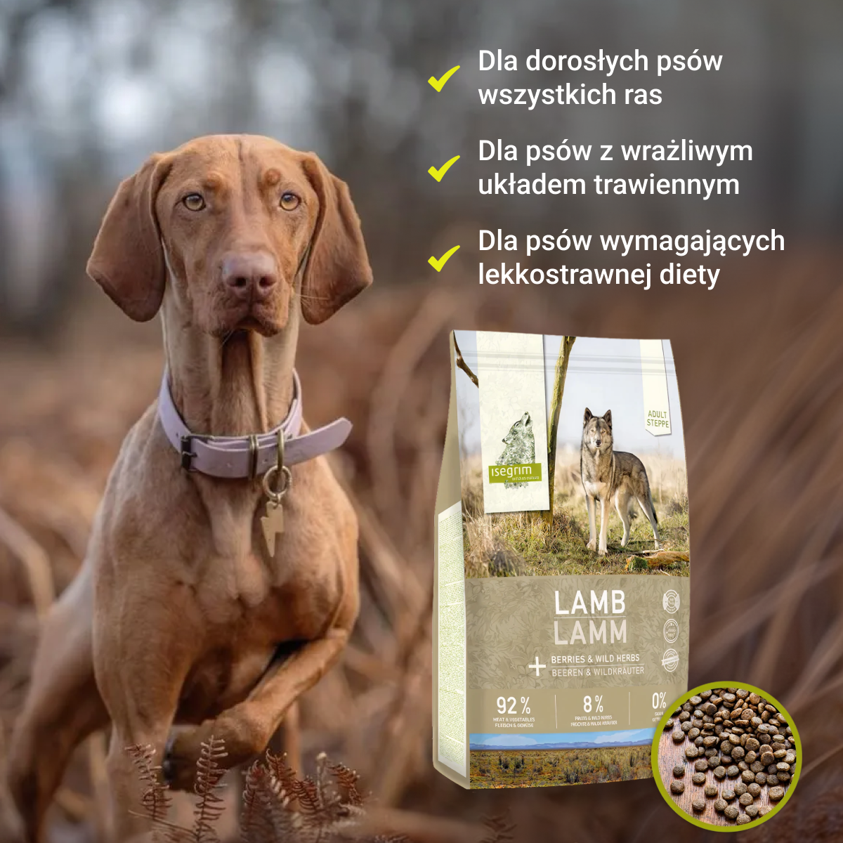 Isegrim Lamb + jagody i dzikie zioła | Adult 3kg