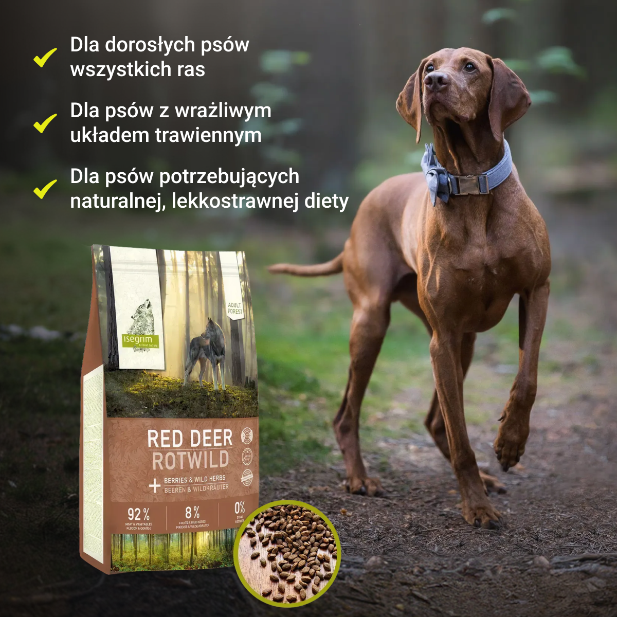 Isegrim Red Deer + jagody i dzikie zioła | Adult 3kg