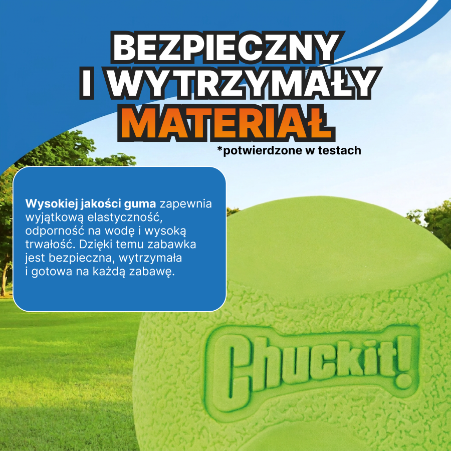 ChuckIt! Geometryczna piłka dla psa | Trening i aktywna zabawa | Zielona, rozmiar M