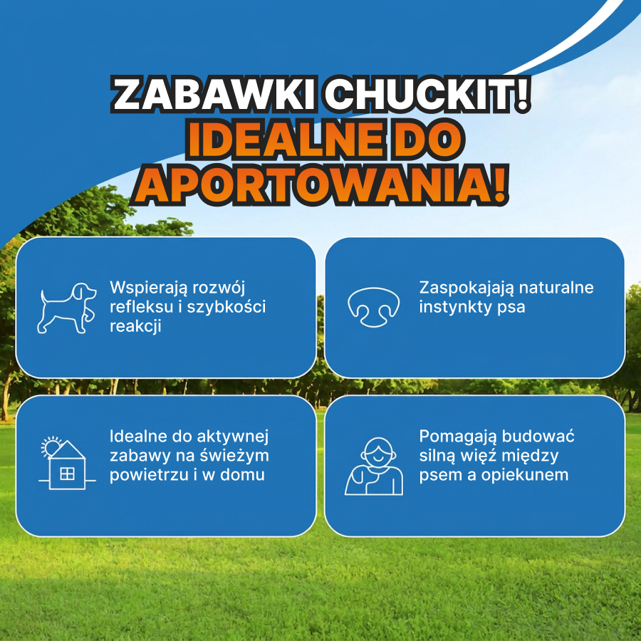 ChuckIt! Geometryczna piłka dla psa | Trening i aktywna zabawa | Zielona, rozmiar M