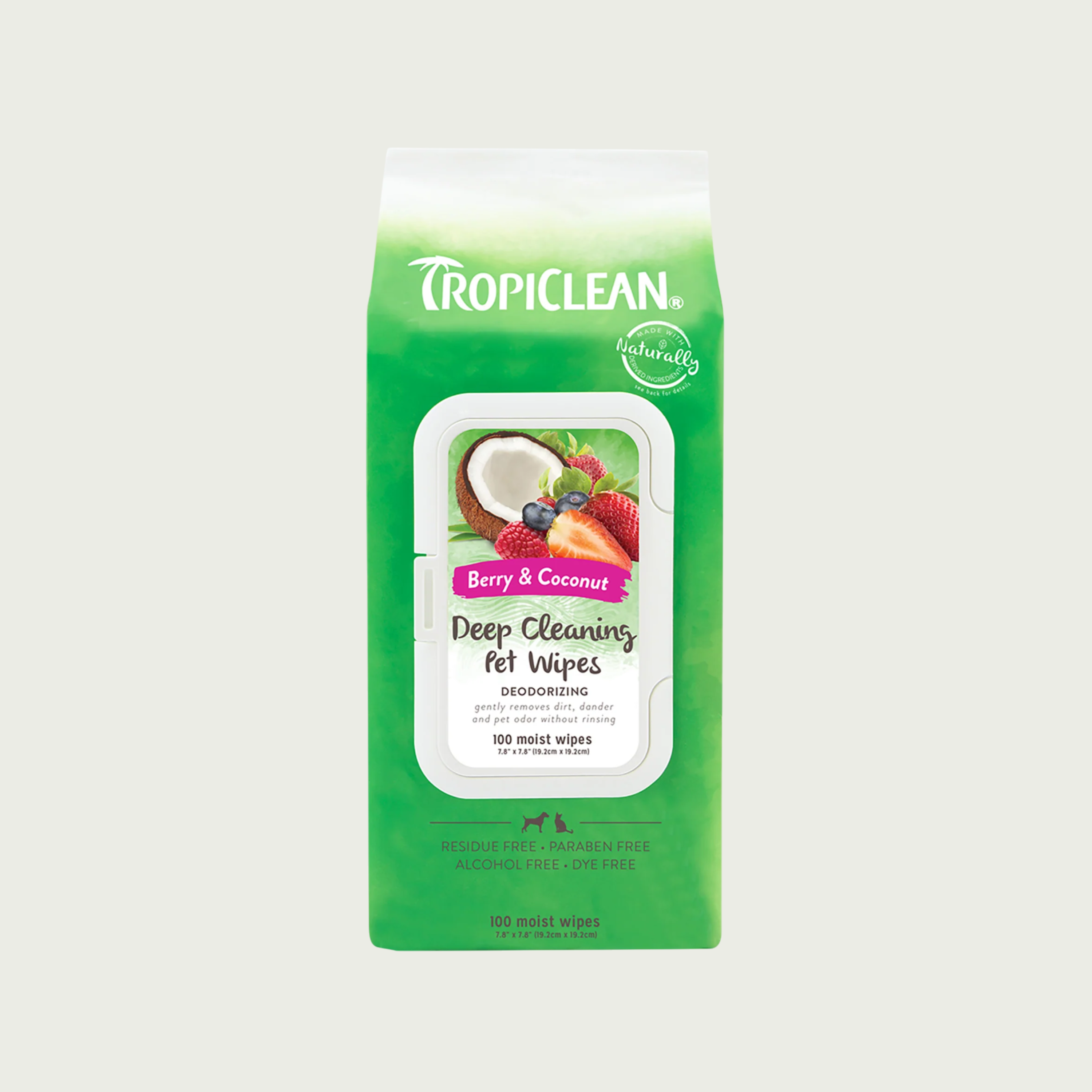 TROPICLEAN CHUSTECZKI BERRY & COCONUT 100SZT