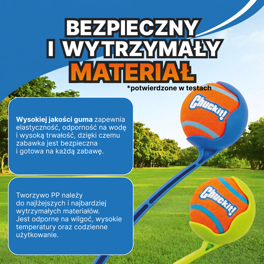 Chuckit! Wyrzutnia do piłek | Zabawka dla psa | Trening i zabawa | Rozmiar 14S