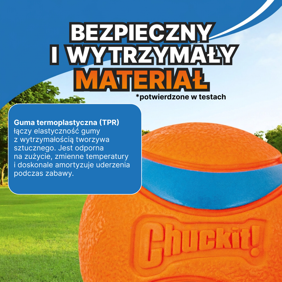 Chuckit! Zestaw 2 piłek tenisowych dla psa | Zabawka do treningu i zabawy | Pomarańczowe, rozmiar M