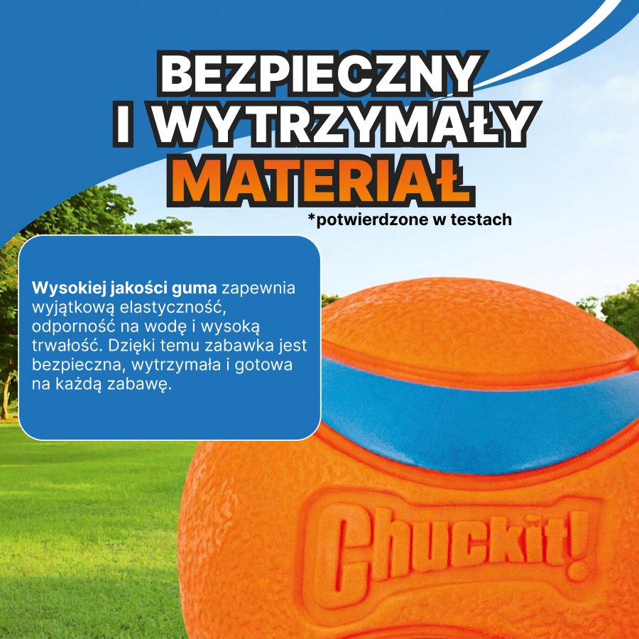 Chuckit! Zestaw 2 piłek tenisowych dla psa | Zabawka do treningu i zabawy | Pomarańczowe, rozmiar S