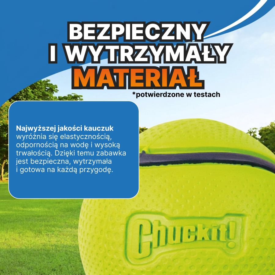 Chuckit! Zabawka – piłka dla psa | o zapachu masła orzechowego | Zielona, rozmiar M