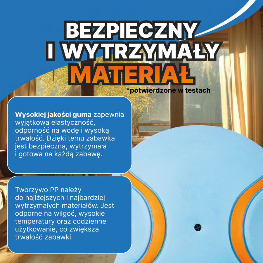Chuckit! Zabawka półkulista Slider dla psa | z dźwiękiem | Niebieska