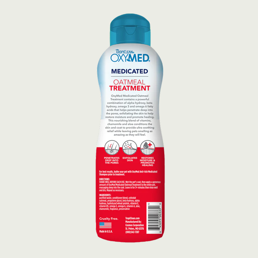 TropiClean OxyMed Medicated Treatment | dla Kota i Psa | 355ml