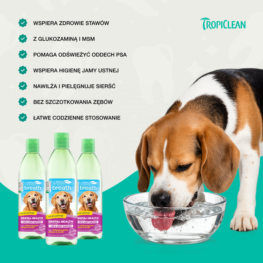 TropiClean Dodatek do Wody Hip Joint | dla Psa | 473ml