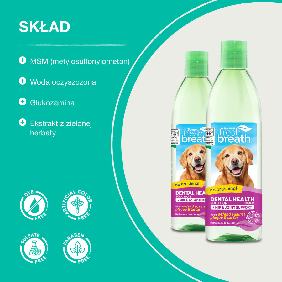 TropiClean Dodatek do Wody Hip Joint | dla Psa | 473ml