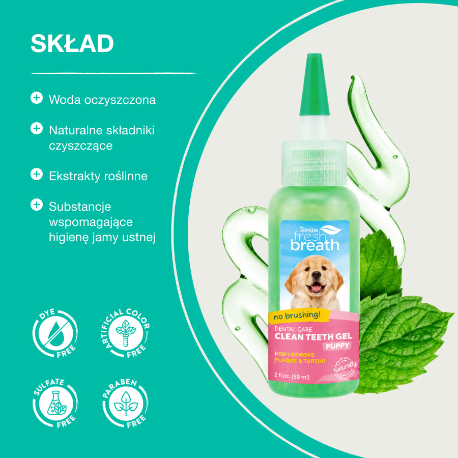TropiClean Żel do Zębów | Gel | dla Psa | Puppy 59ml