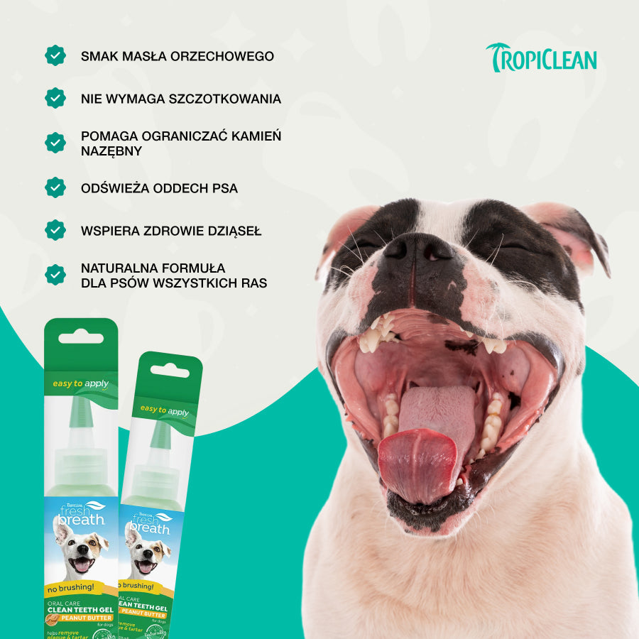TropiClean Żel do Zębów Penaut Butter | dla Psa | 59ml