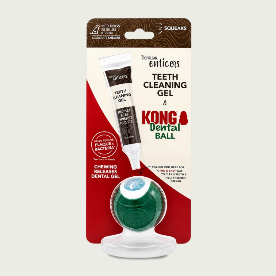 TropiClean Kong Piłka Enticers | dla Psa | Medium 11-25kg