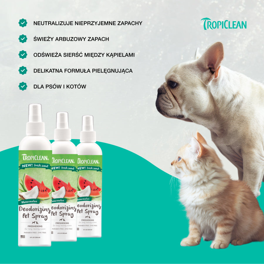 TropiClean Neutralizator Pet Spray Watermelon | 236ml