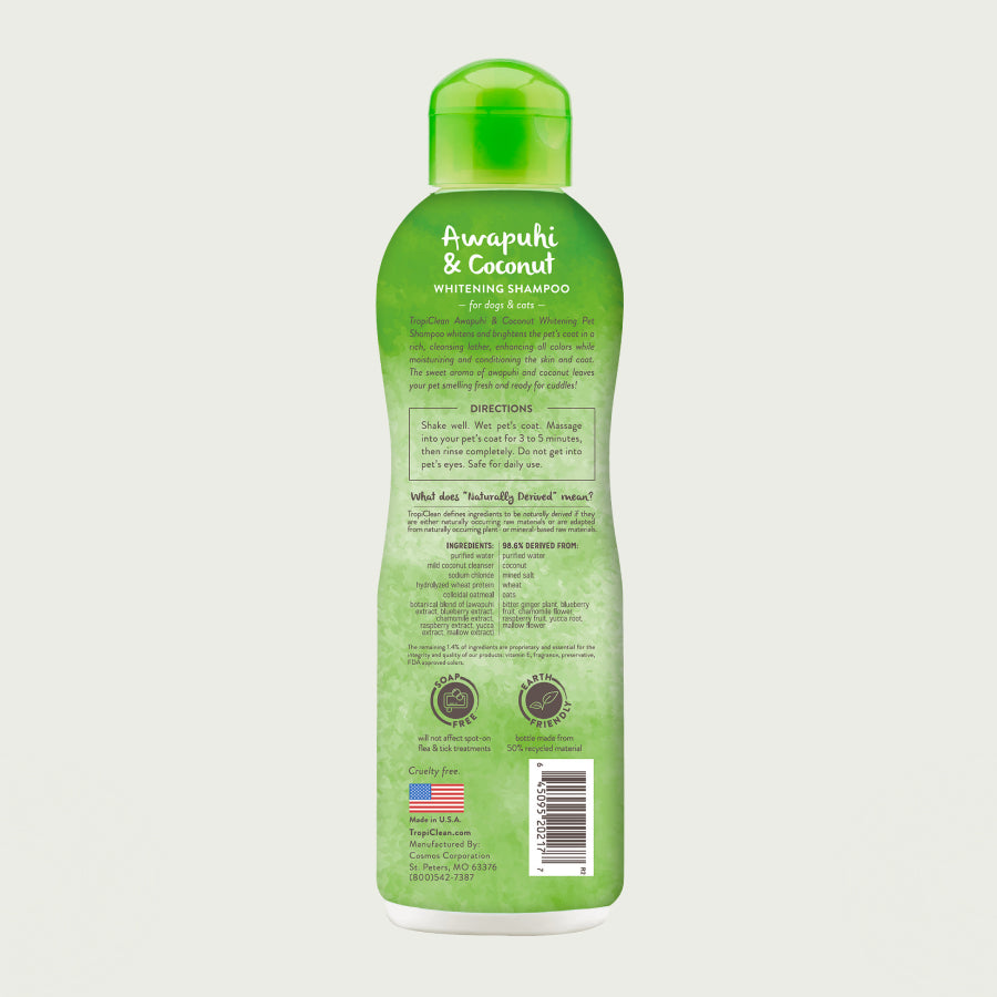TropiClean Szampon Awapuhi Coconut | Kot i Pies | 355ml