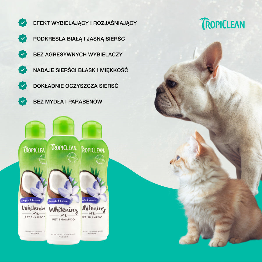 TropiClean Szampon Awapuhi Coconut | Kot i Pies | 355ml