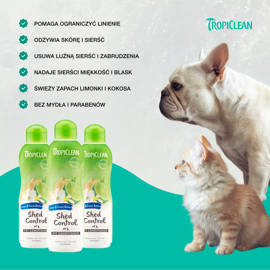 TropiClean Szampon Lime & Coconut | Kot i Pies | 355ml