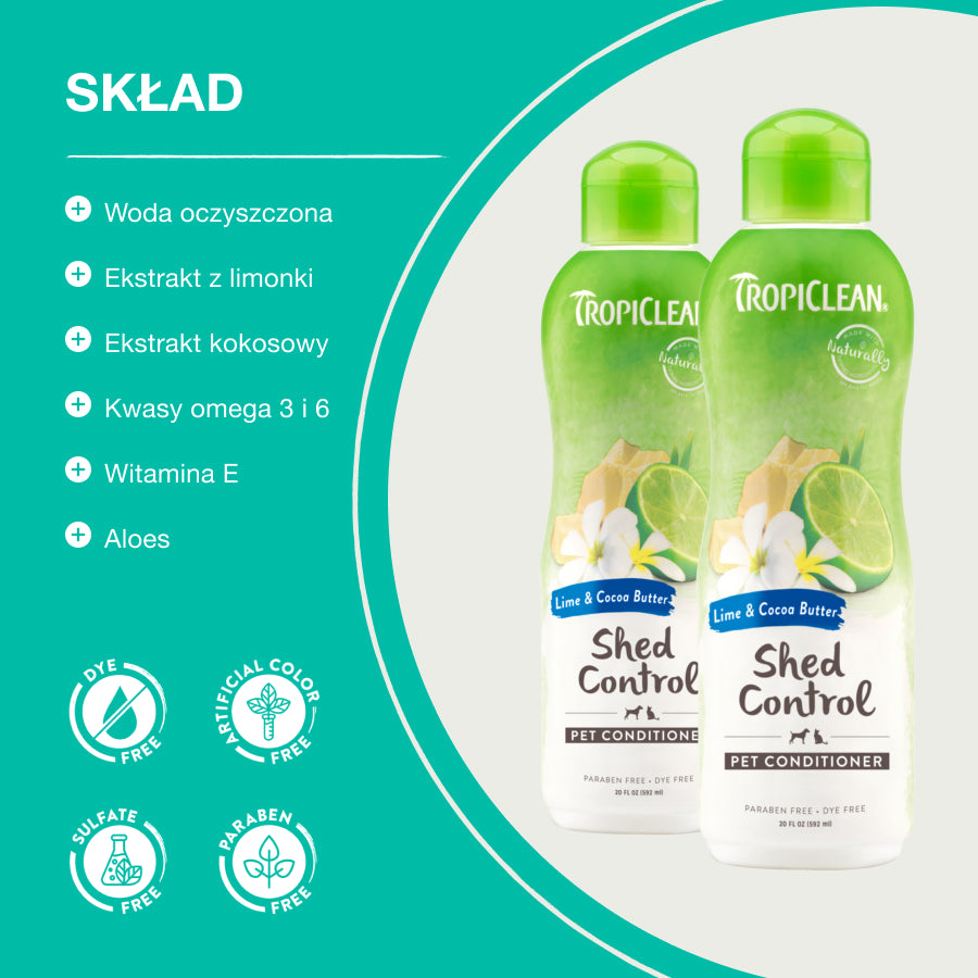 TropiClean Szampon Lime & Coconut | Kot i Pies | 355ml