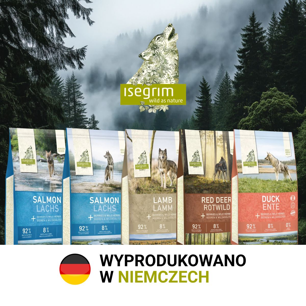 Isegrim Łosoś + jagody i dzikie zioła | Adult 3kg