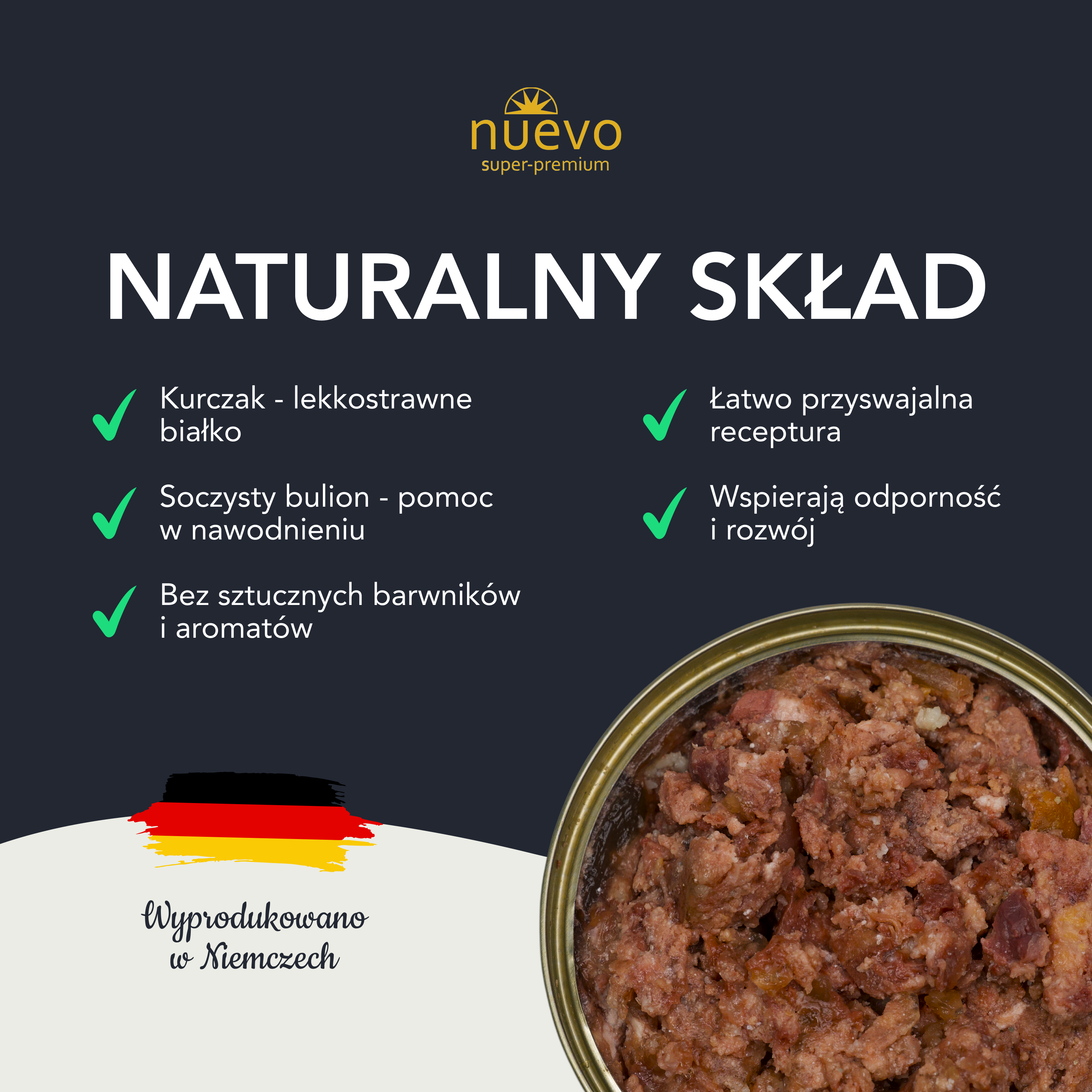 nuevo Pies puszka Kurczak | Dorosły | 800g