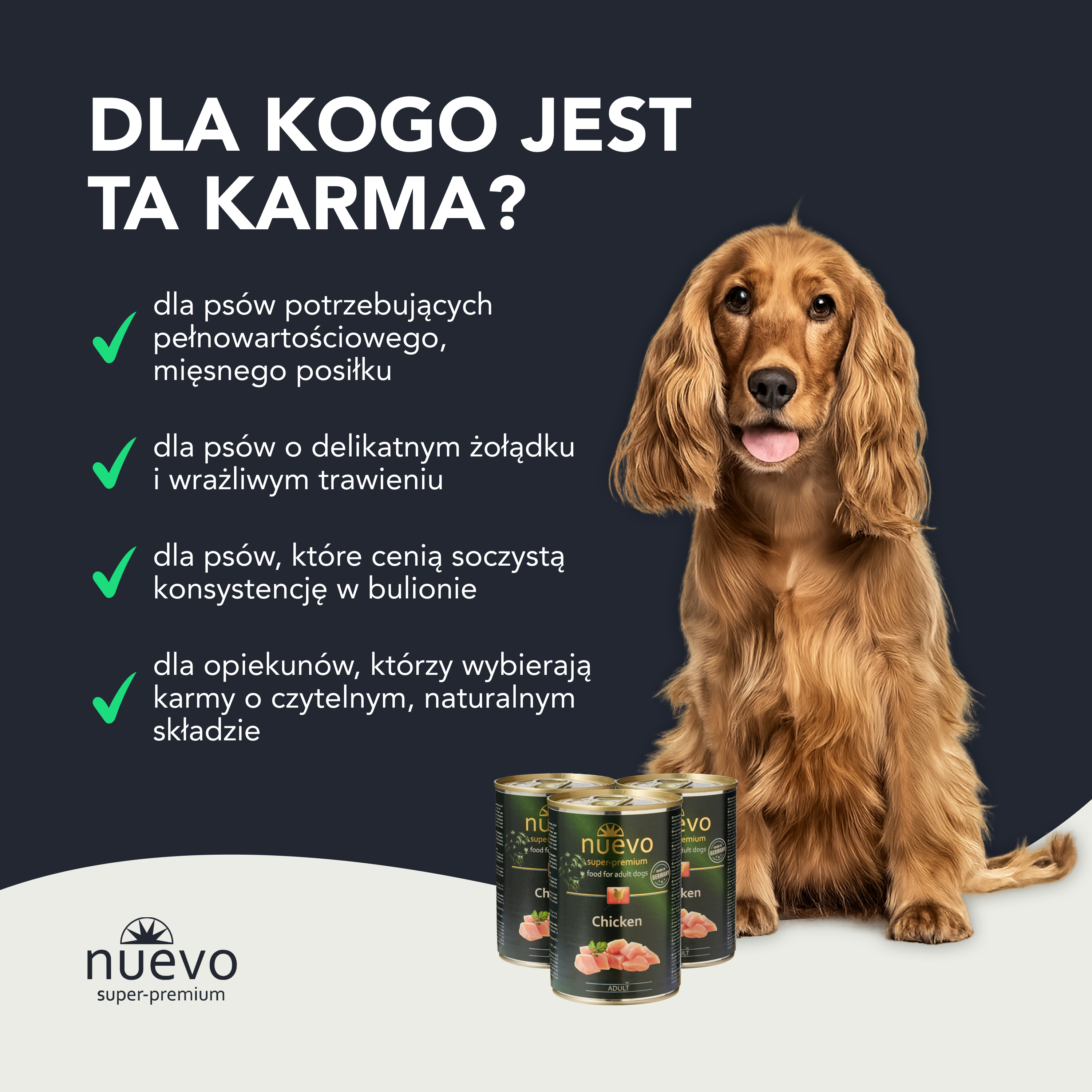 nuevo Pies puszka Kurczak | Dorosły | 400g