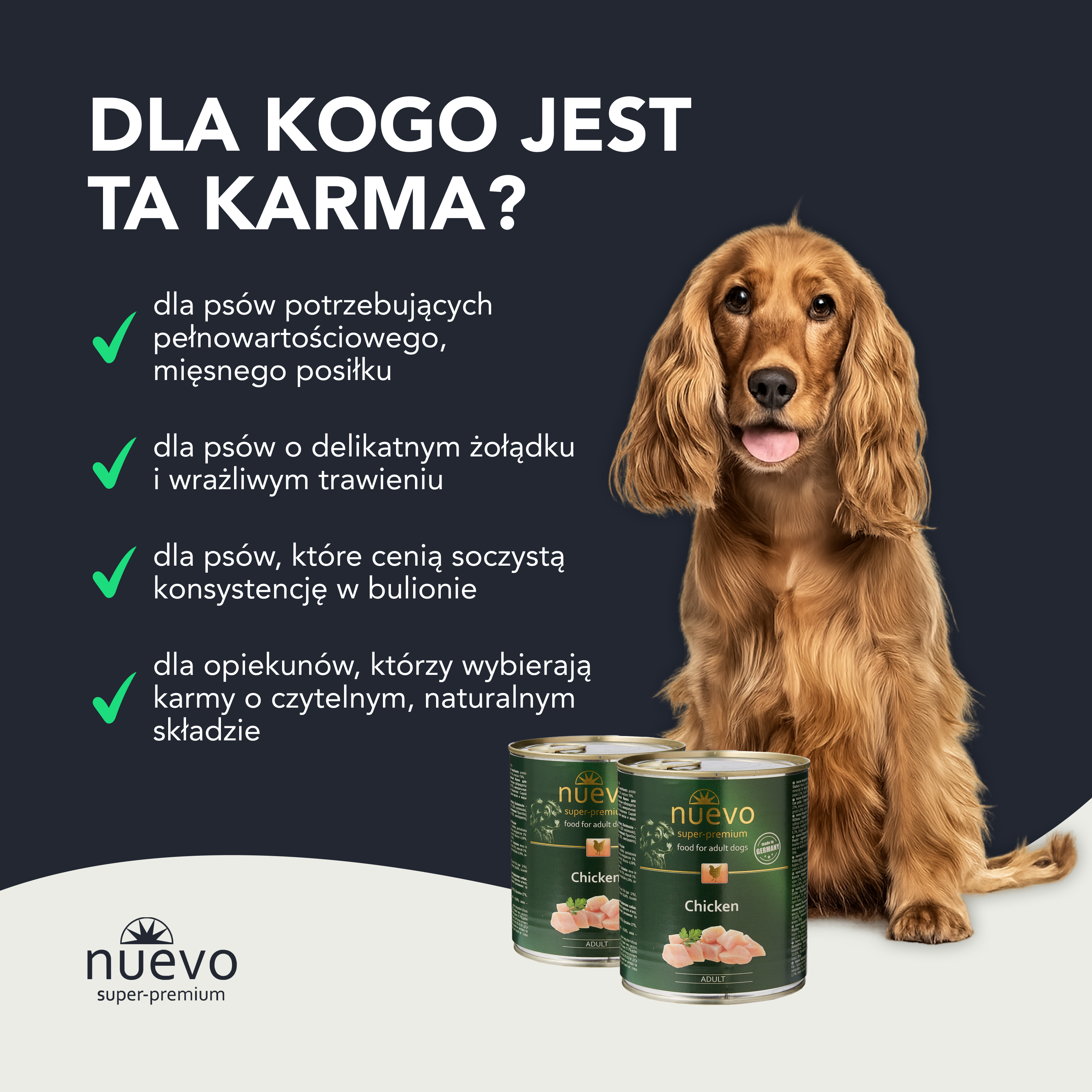 nuevo Pies puszka Kurczak | Dorosły | 800g