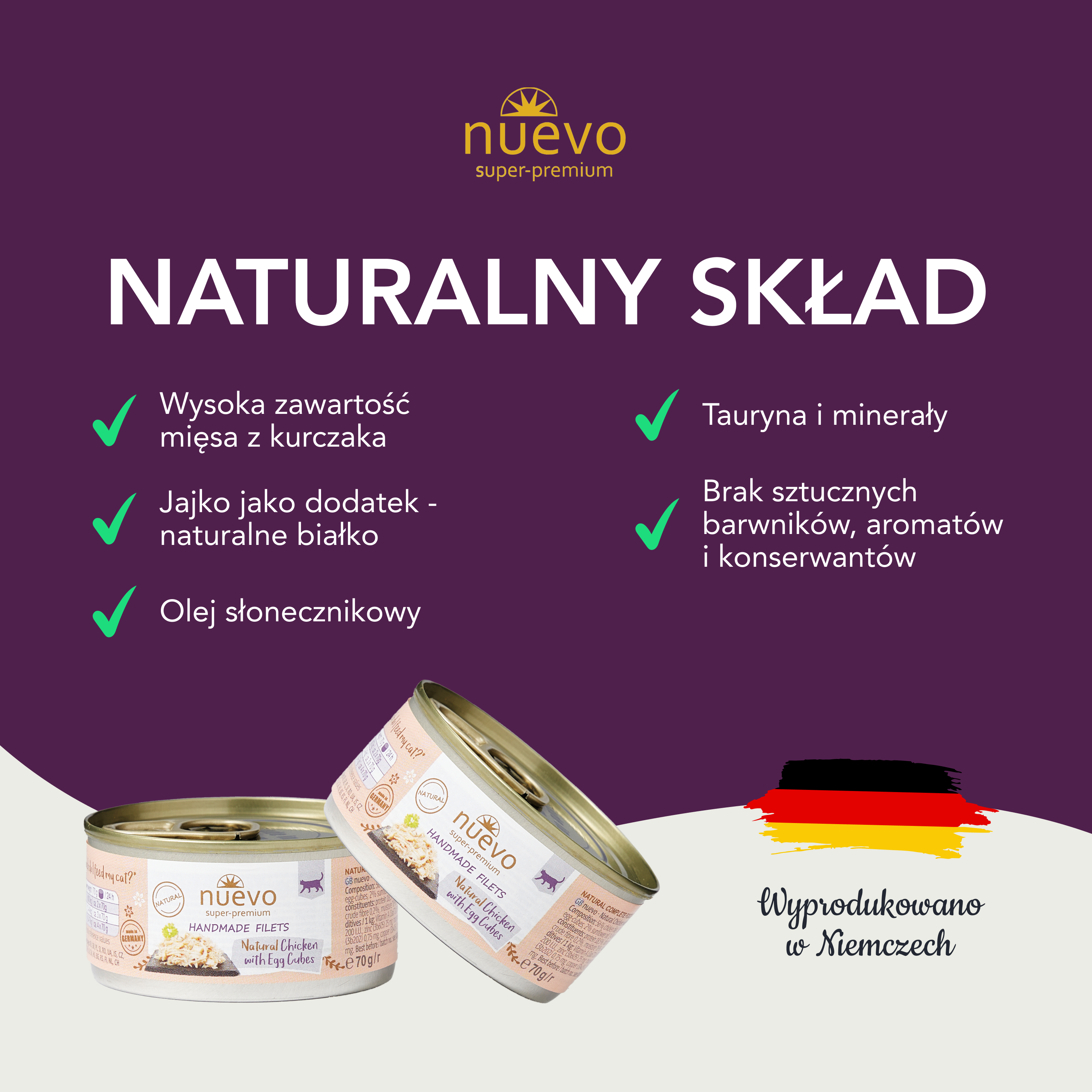 nuevo Kot handmade Kurczak Jaja | 70g