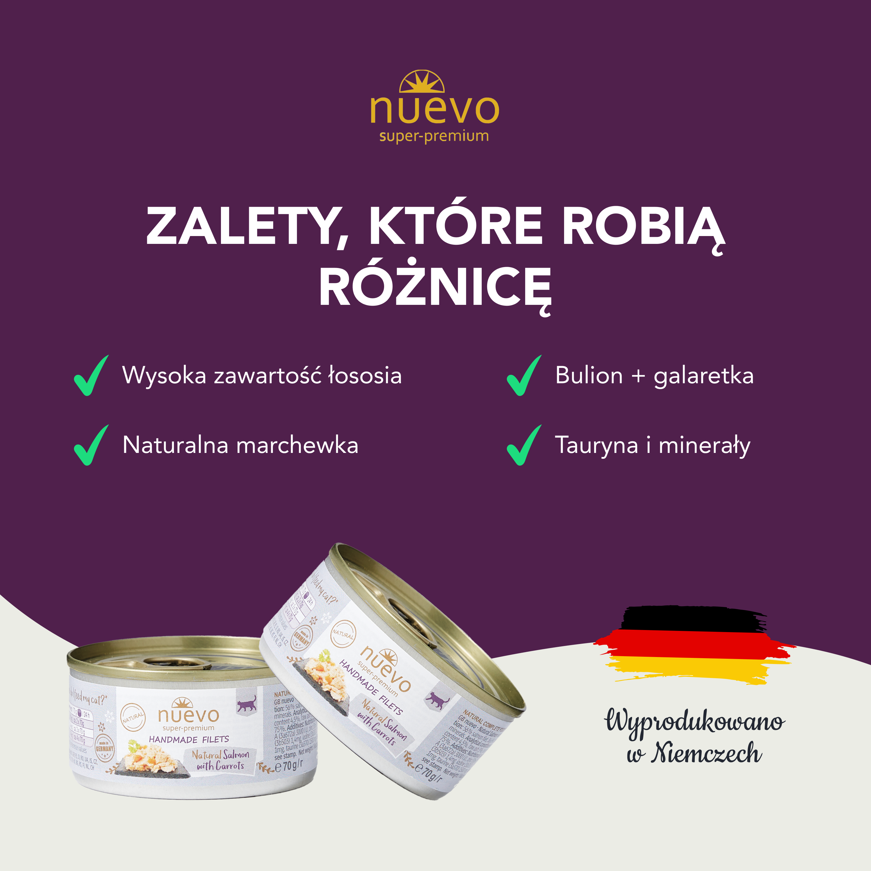 nuevo Kot handmade Łosoś Marchewka | 70g
