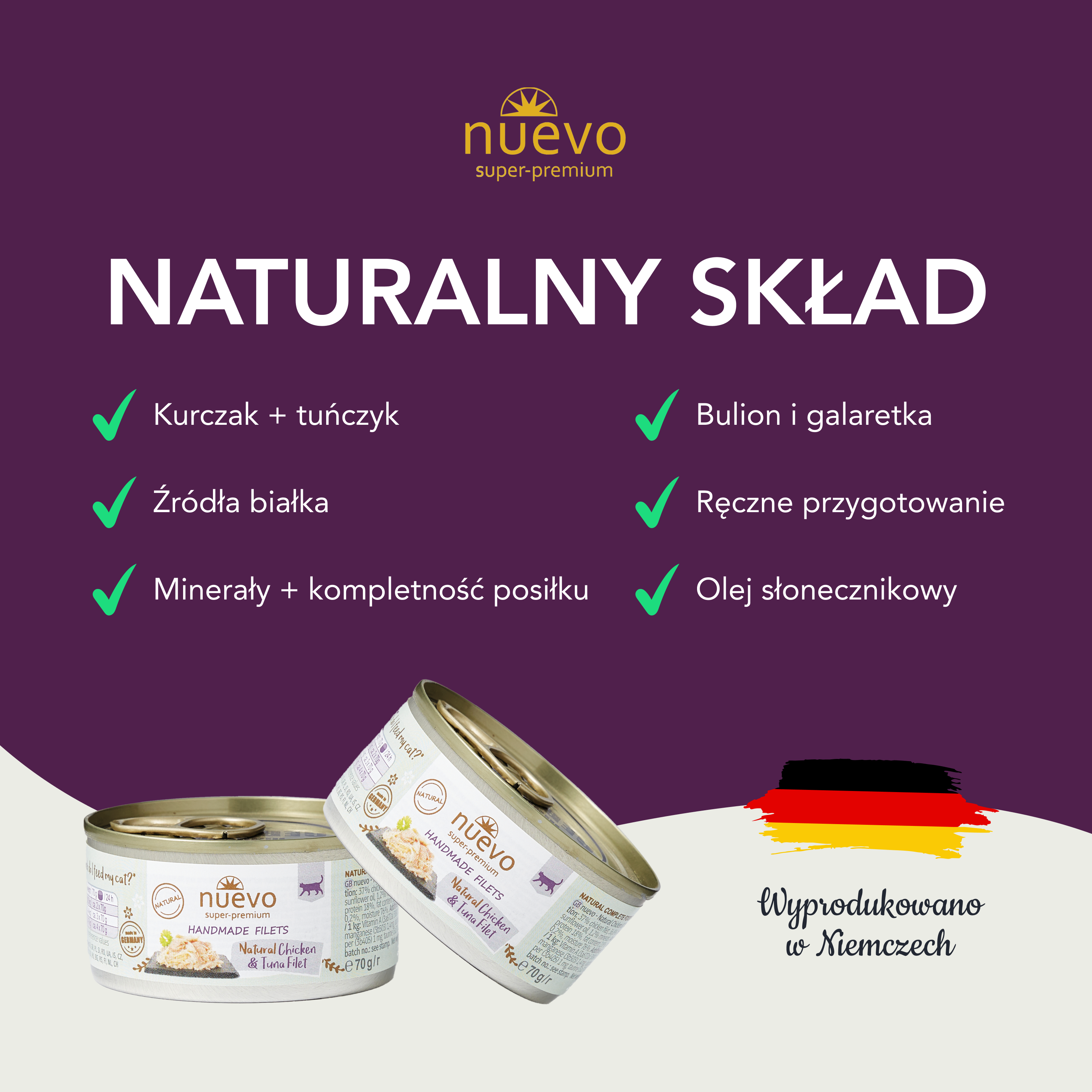 nuevo Kot handmade Kurczak Tuńczyk | 70g