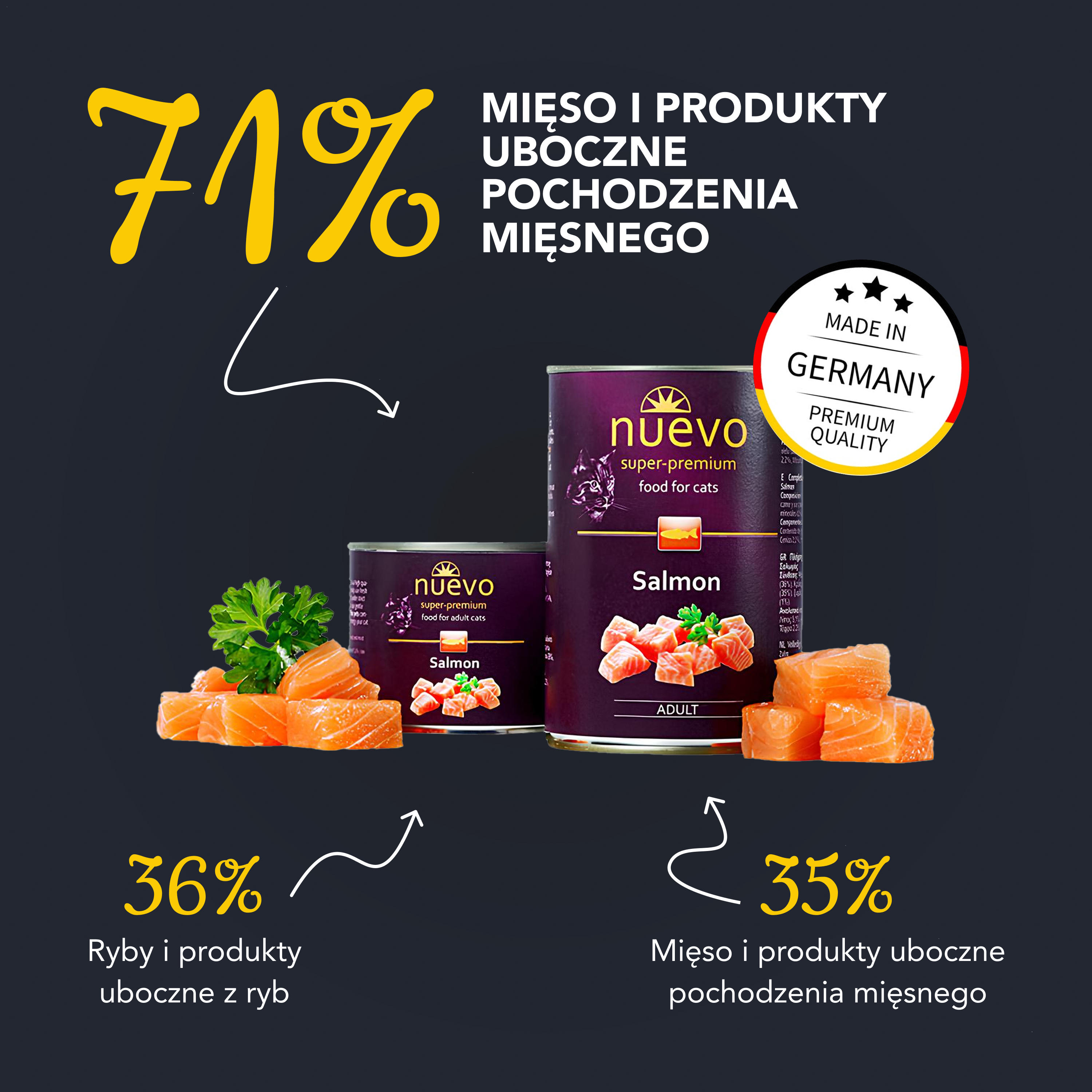 nuevo Kot puszka Łosoś | Dorosły | 200g