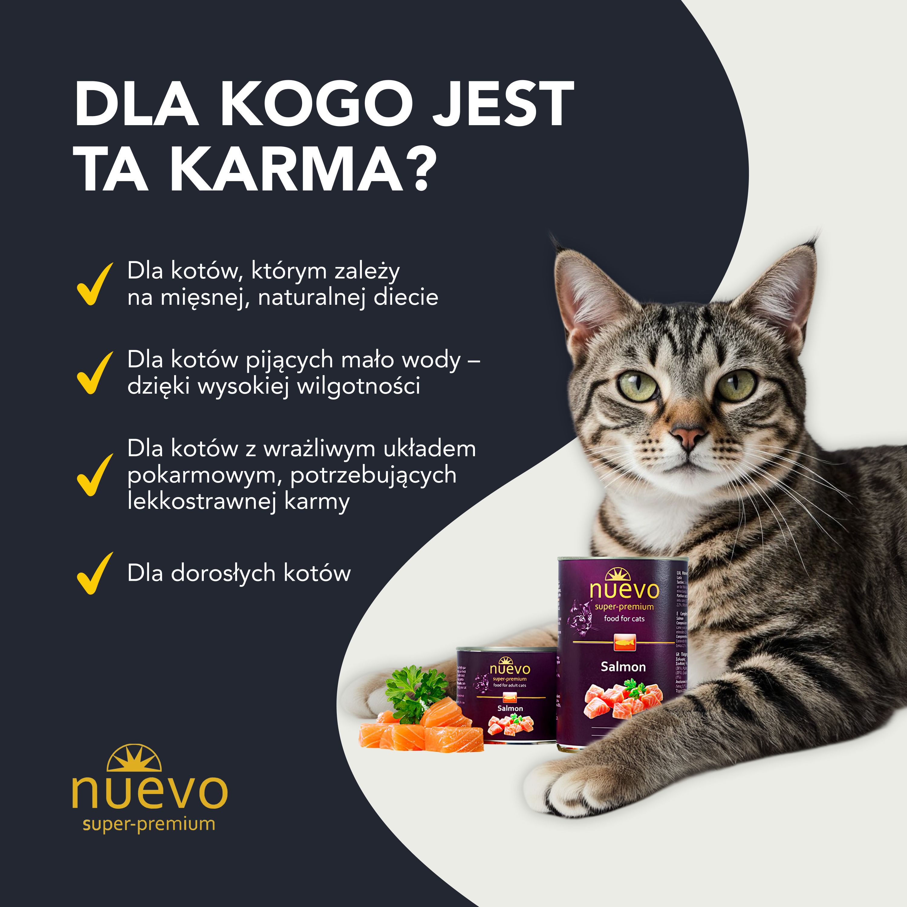 nuevo Kot puszka Łosoś | Dorosły | 200g