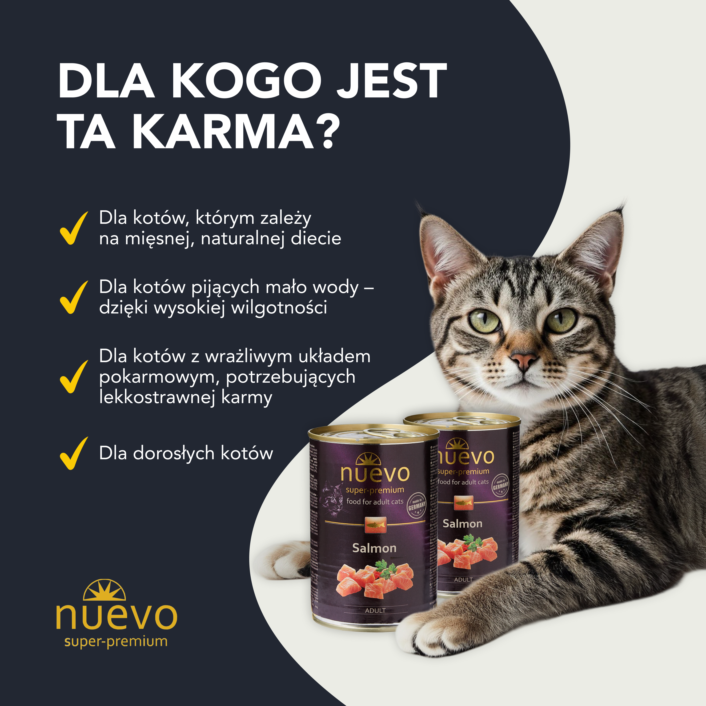 nuevo Kot puszka Łosoś | Dorosły | 400g