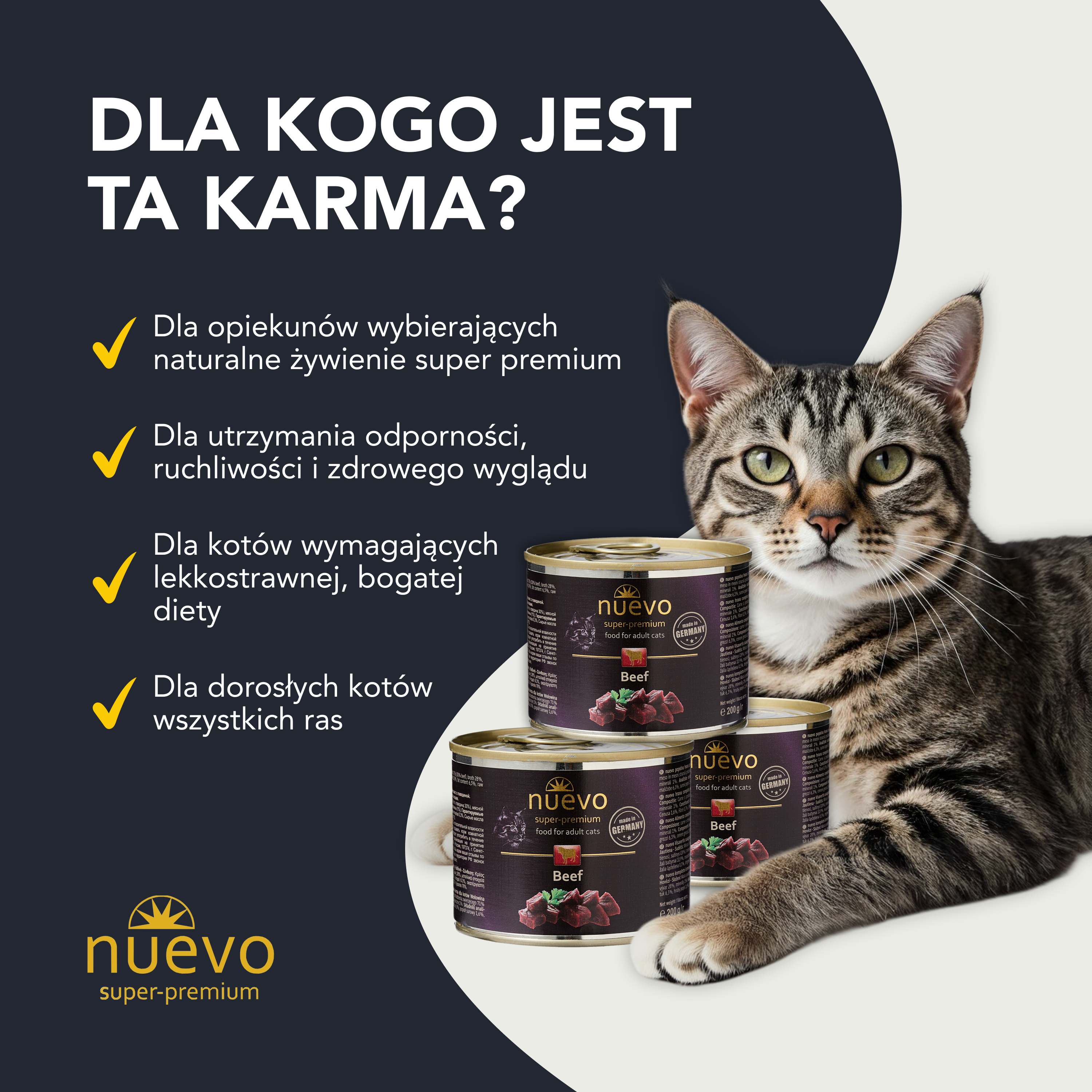 nuevo Kot puszka Wołowina | Dorosły | 200g