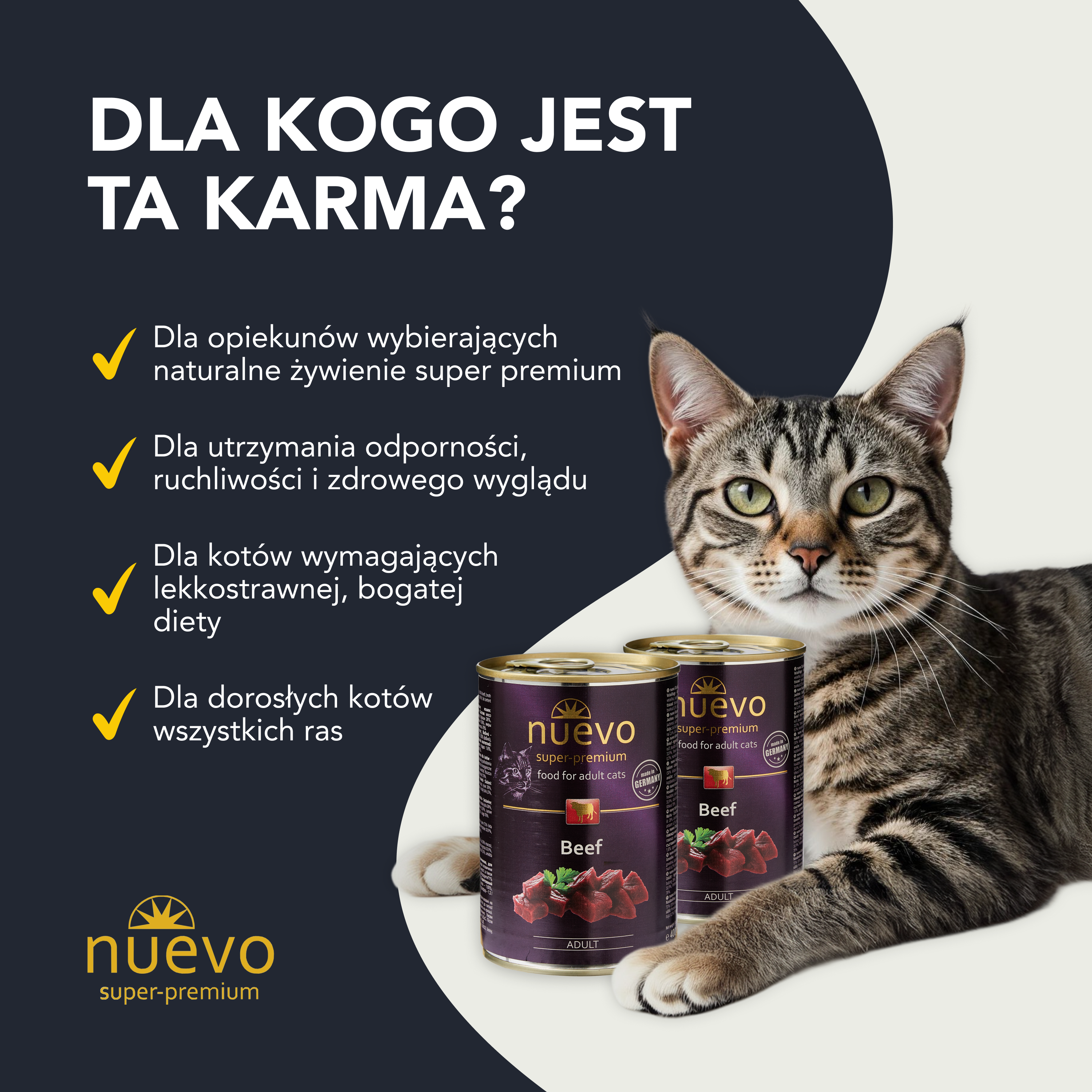 nuevo Kot puszka Wołowina | Dorosły | 400g