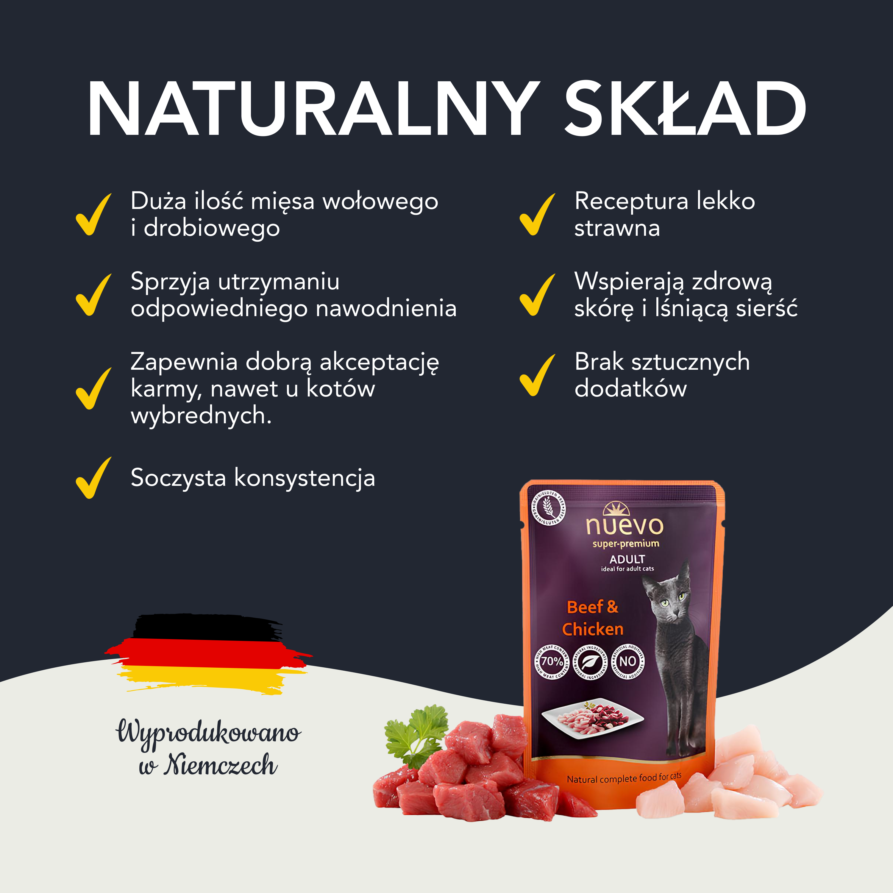 nuevo Kot saszetka Wołowina i Kurczak | Dorosły | 85g