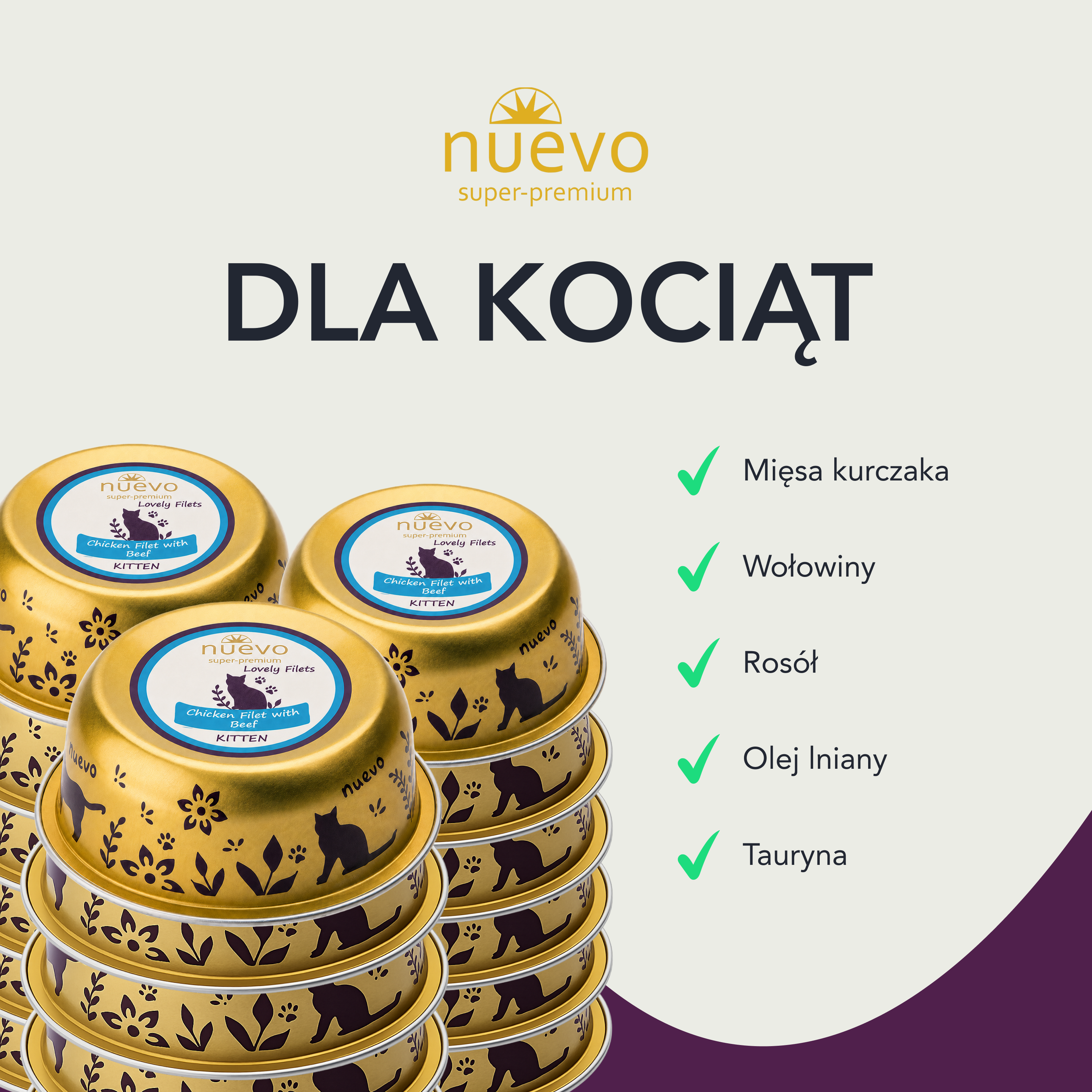 nuevo Kociak filet Kurczak Wołowina | 85g
