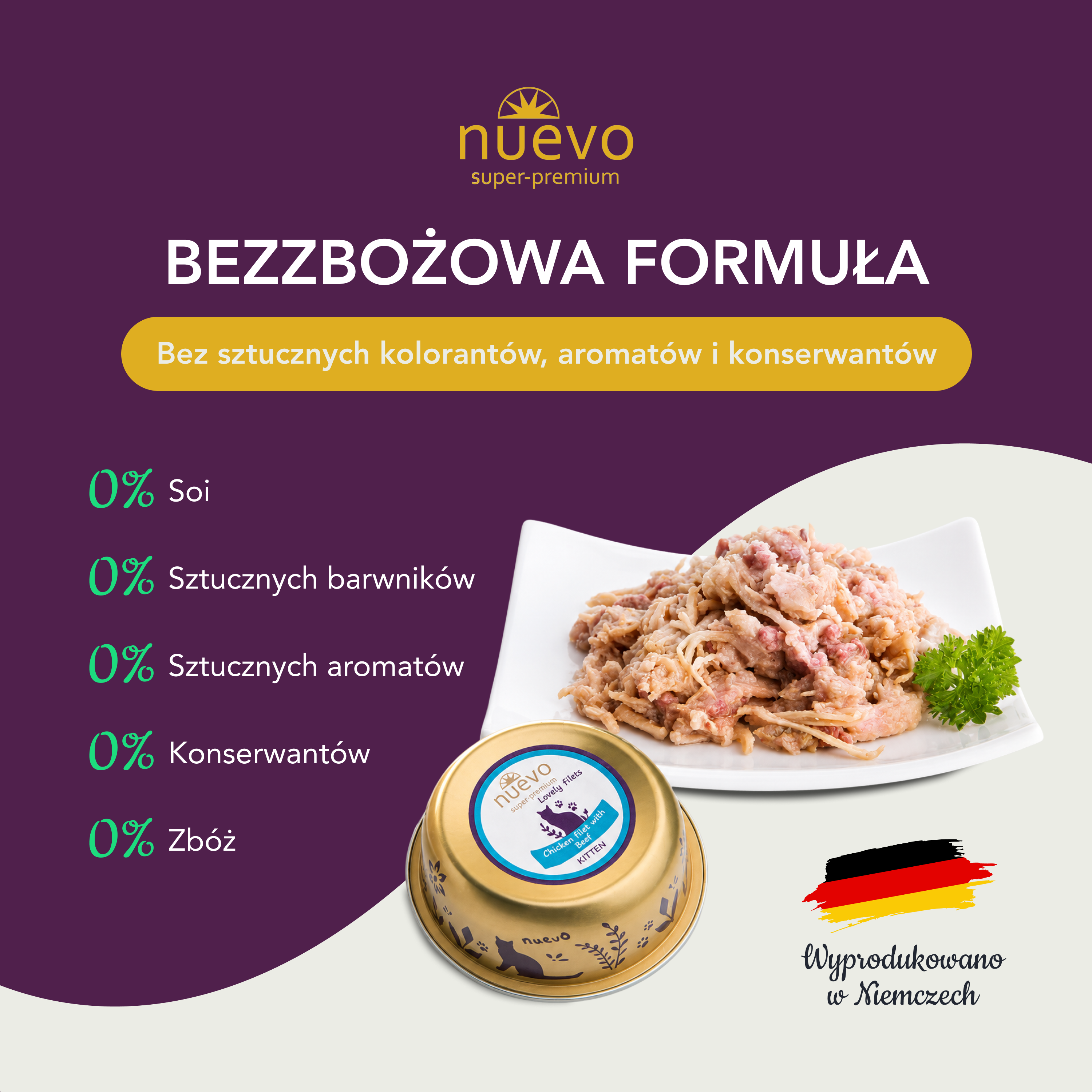 nuevo Kociak filet Kurczak Wołowina | 85g