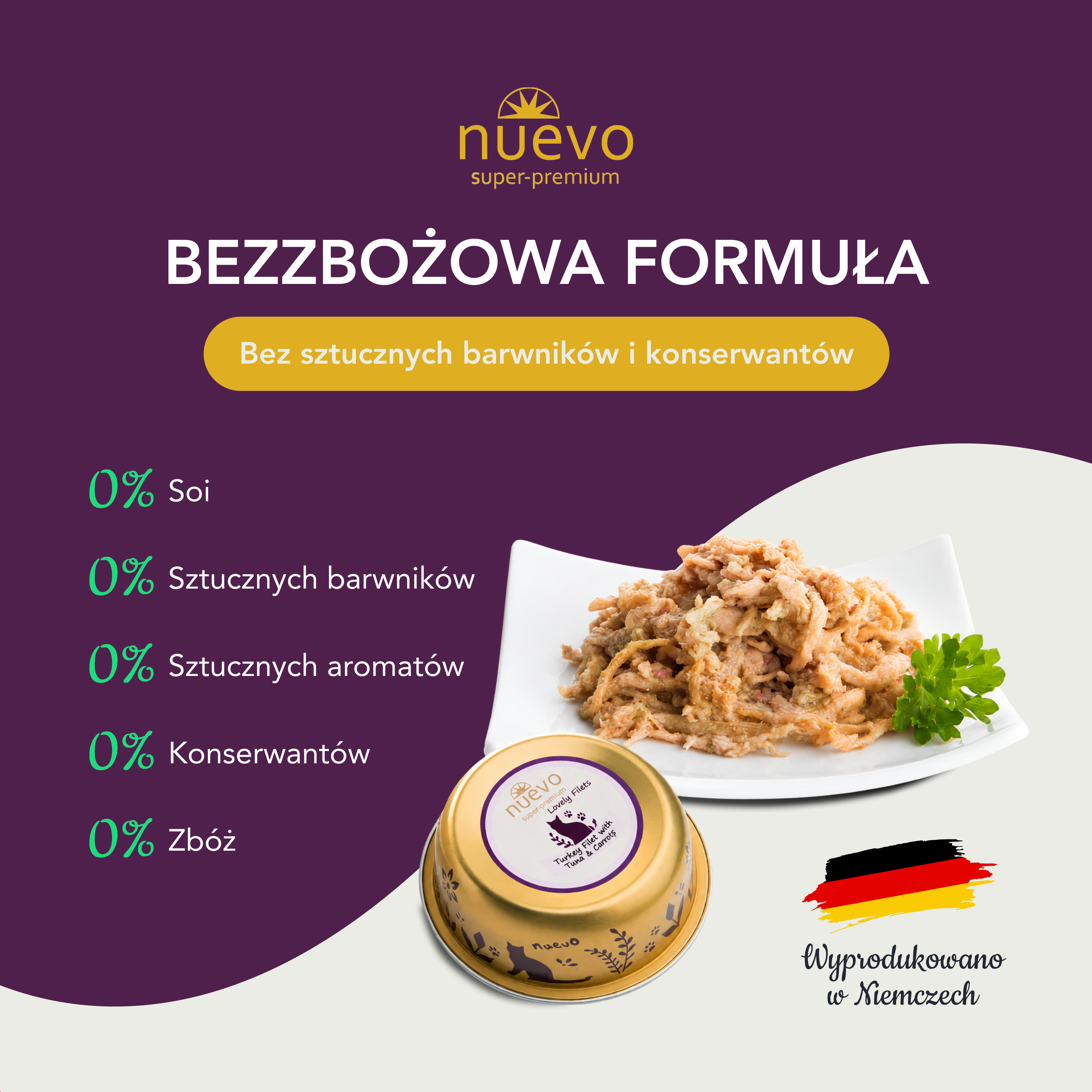 nuevo Kot filet Indyk Tunczyk Kocimiętka | 85g