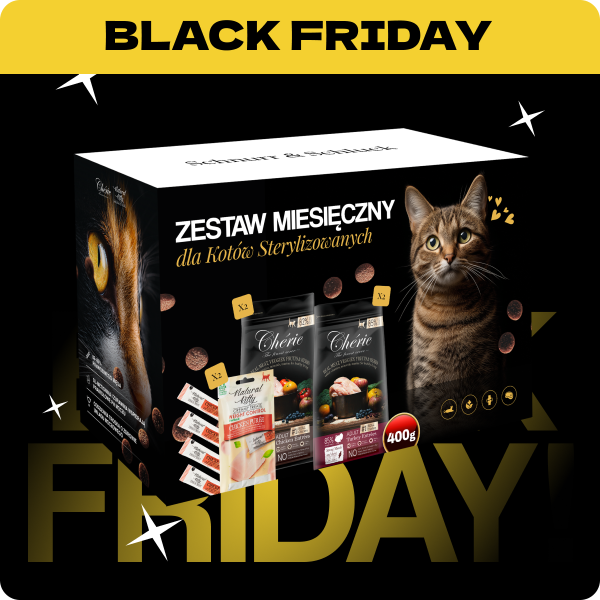Zestaw Miesięczny dla Kotów Sterylizowanych | Black Friday