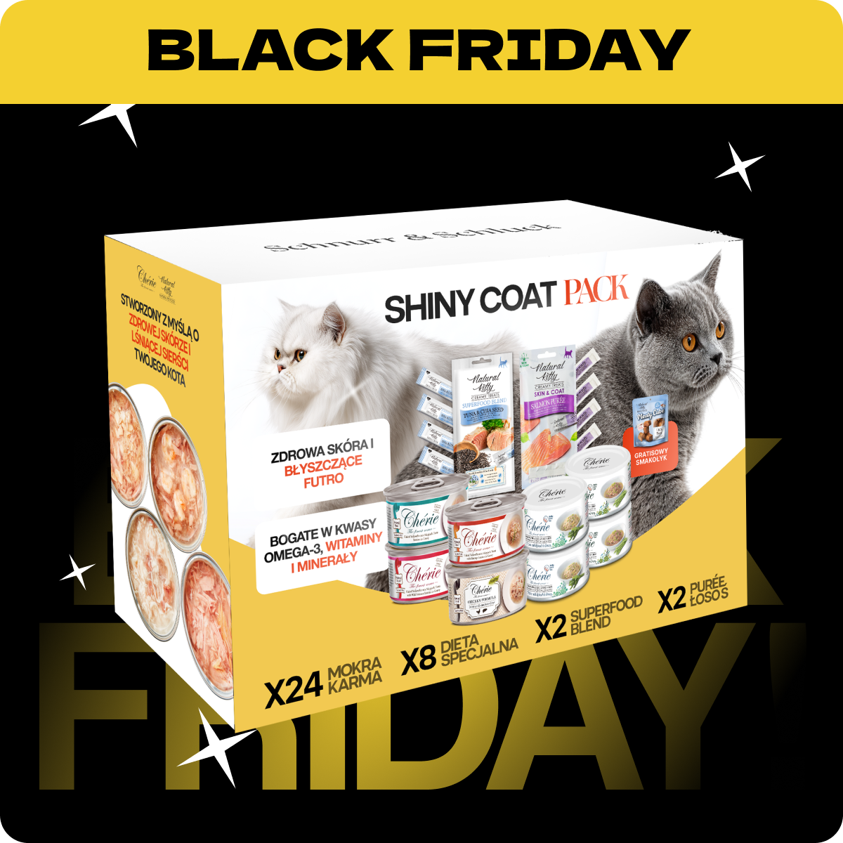 Shiny Coat Pack | zdrowa skóra i błyszczące futro + Gratis Meaty Cube