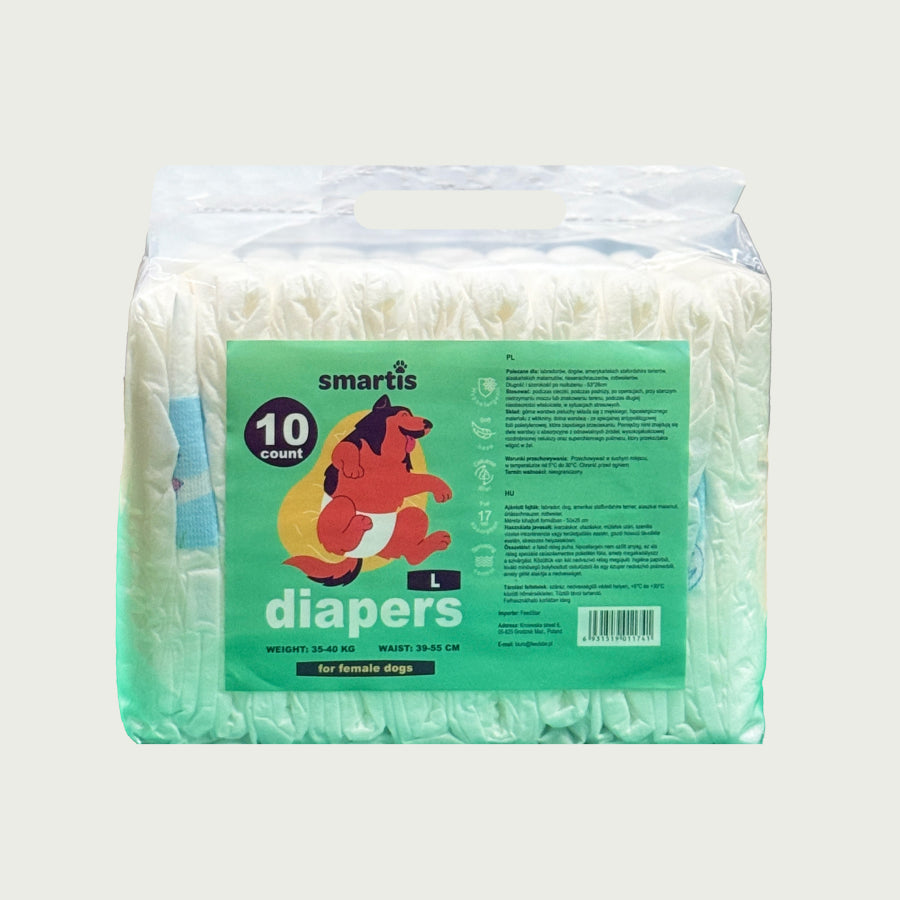 Smartis Pieluchy dla Suczek L | 25-35 kg | 10 szt