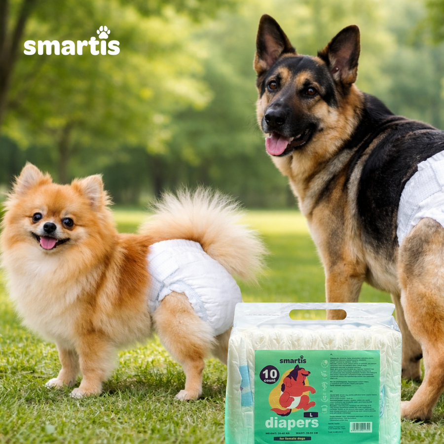 Smartis Pieluchy dla Suczek L | 25-35 kg | 10 szt