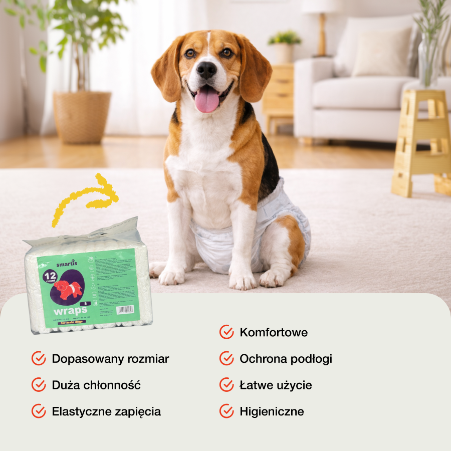 Smartis Pielucha dla Psów S | 2-6 kg | 12 szt