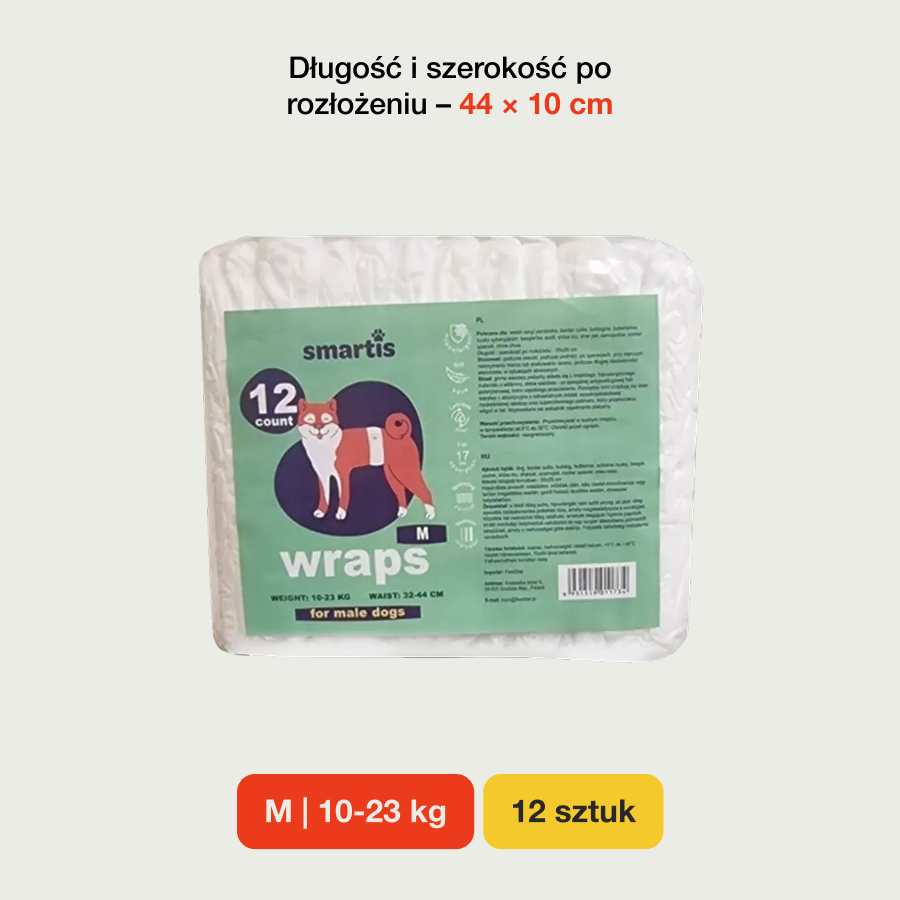 Smartis | Pielucha | dla Psów M | 44x 10 cm | 12 szt