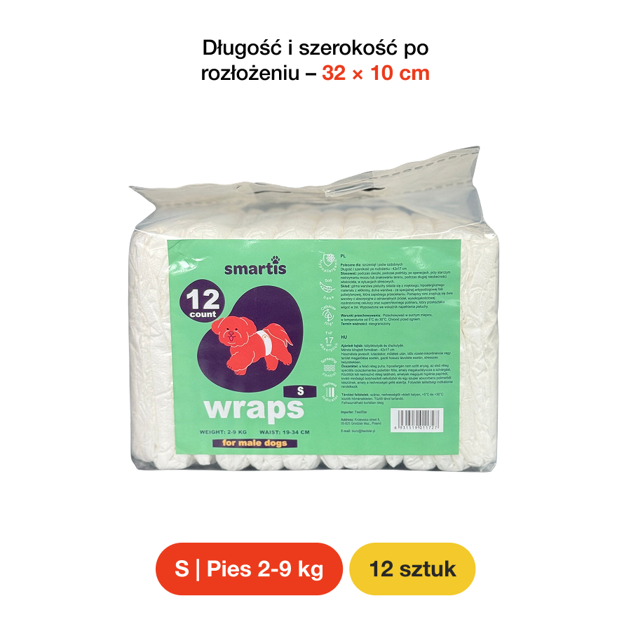 Smartis Pielucha dla Psów S | 2-6 kg | 12 szt