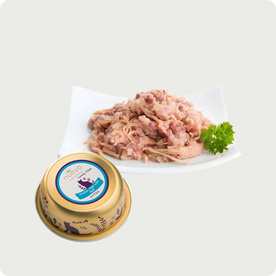 NUEVO KOT FILET KURCZAK WOŁOWINA KITTEN 85G